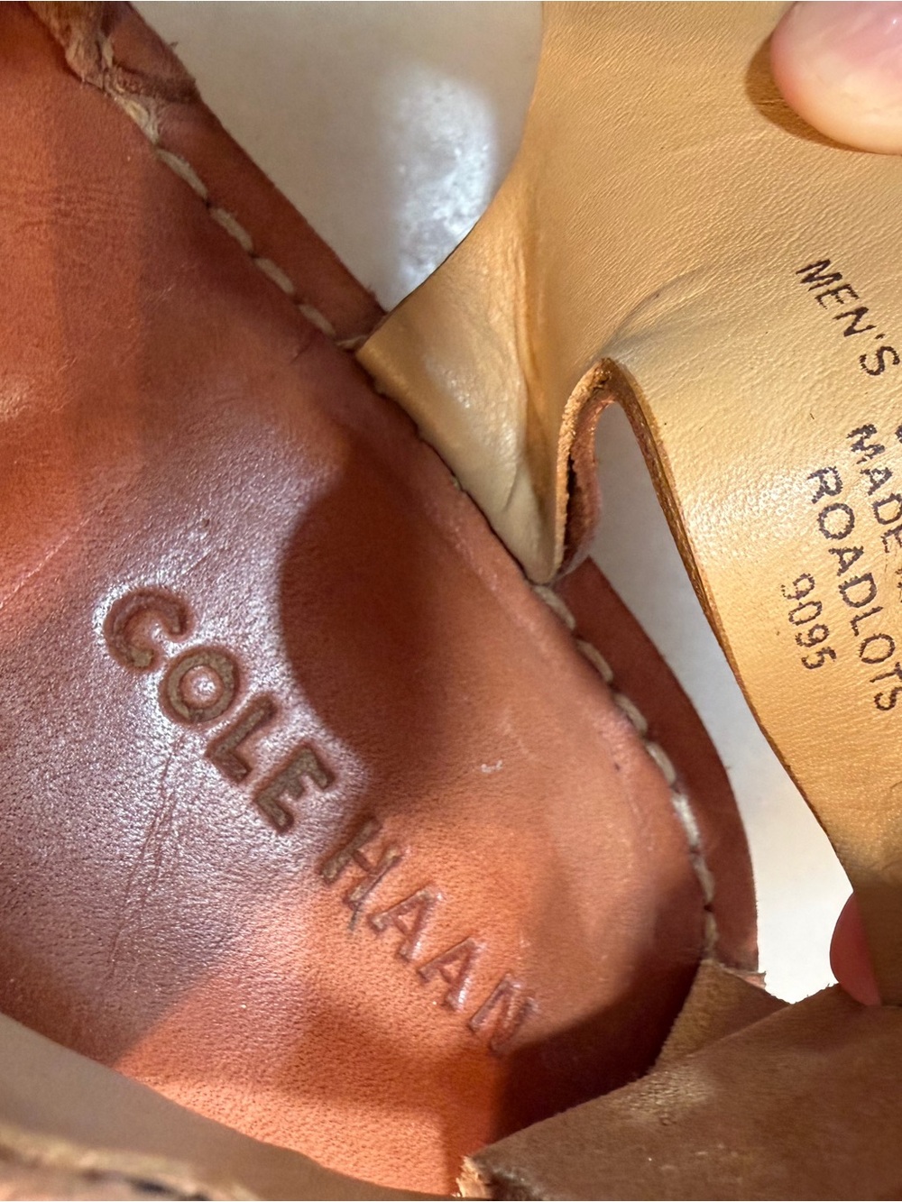 Cole Haan Tan Leather Woven Strap Sandals - Picture 3 of 8